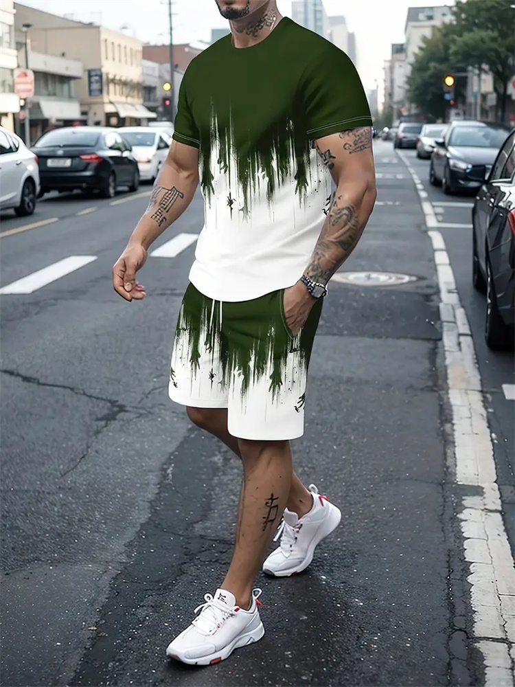 Men Women Gradient Texture T-s - 3D Printing Kpop review and price