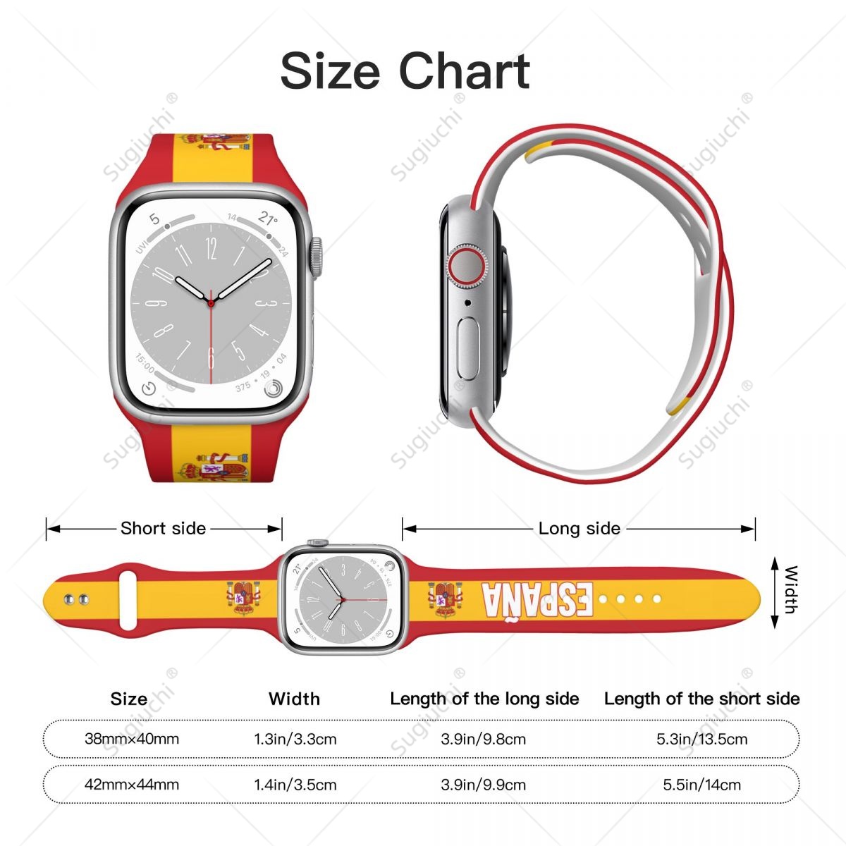 Unisex Spain Flag 3D Printing  - 3D Printing Watch review and price
