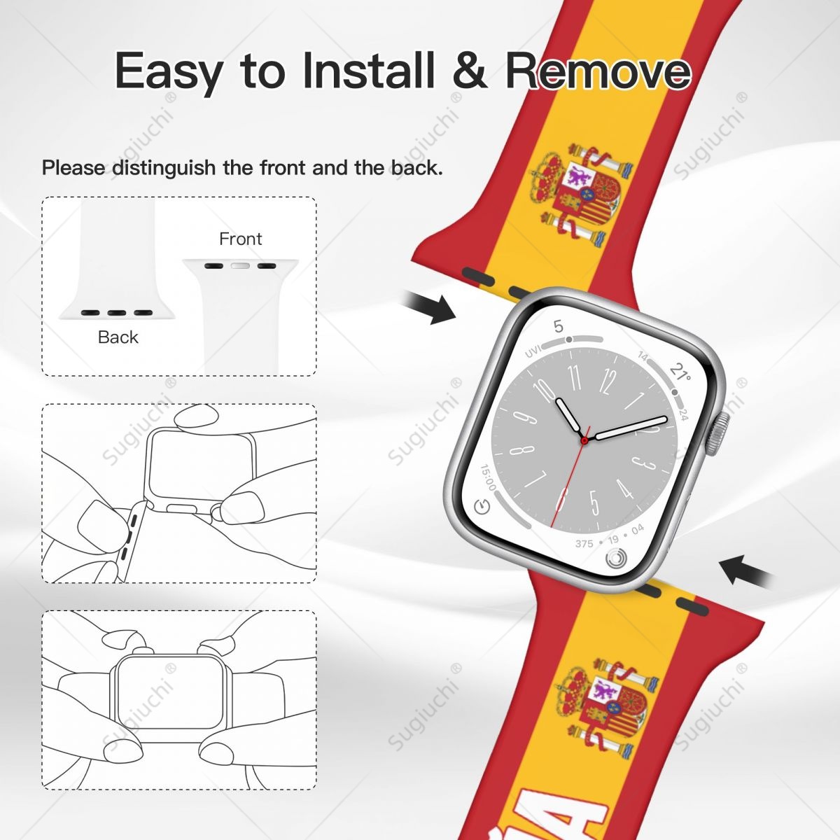 Unisex Spain Flag 3D Printing  - 3D Printing Watch review and price
