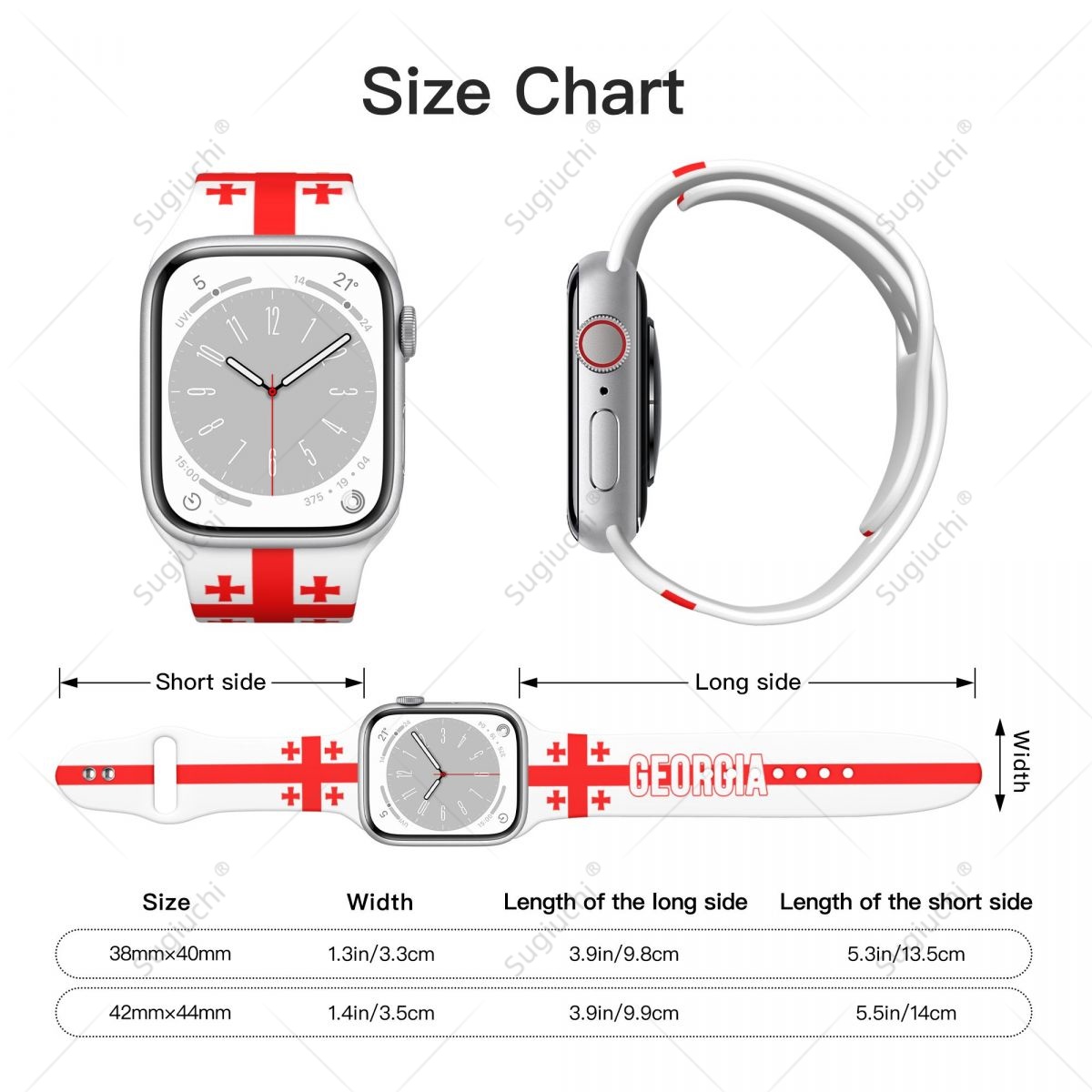 Unisex Georgia Flag 3D Printin - 3D Printing Watch review and price