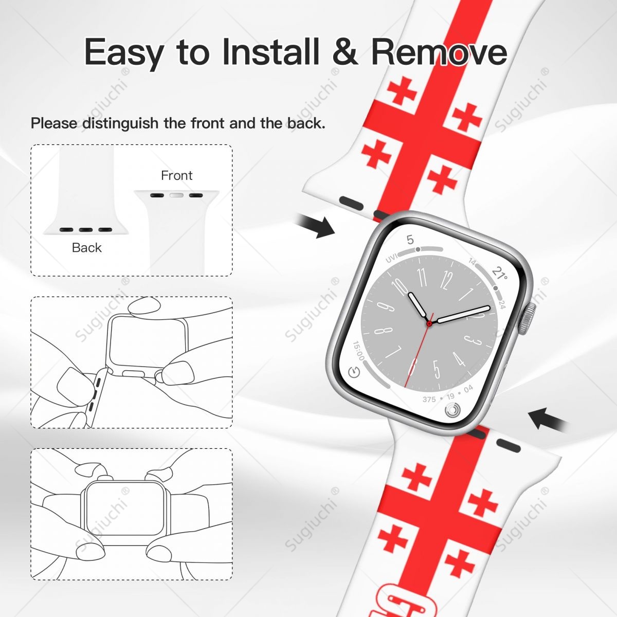 Unisex Georgia Flag 3D Printin - 3D Printing Watch review and price