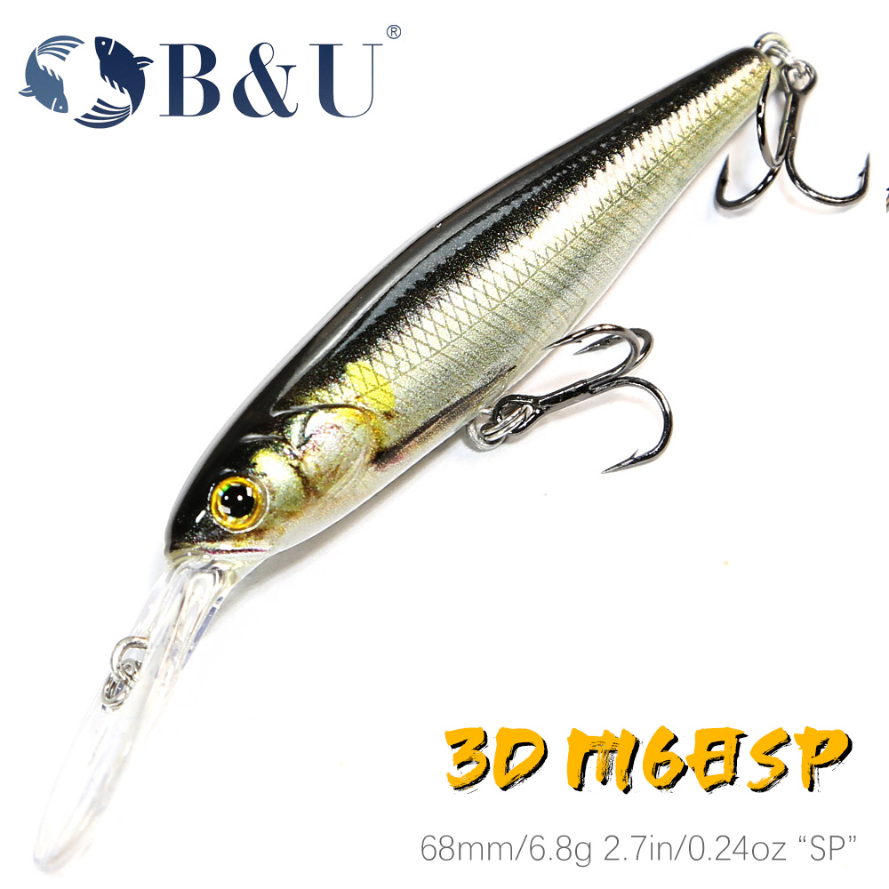 B&U  68mm 3D Printing Shad Sus - 3D Printing Lure review and price