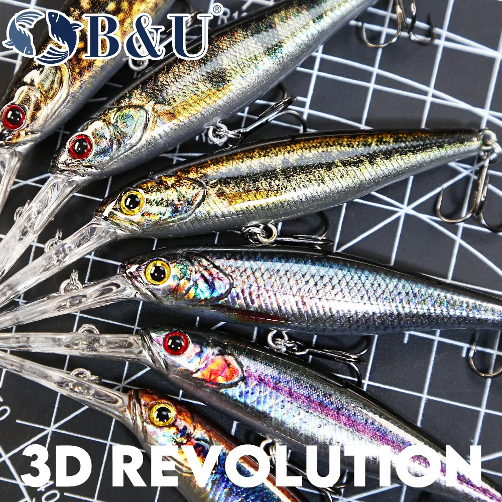 B&U  68mm 3D Printing Shad Sus - 3D Printing Lure review and price