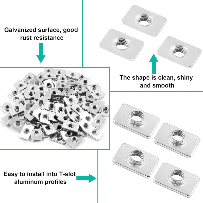 100pcs Flat Sliding T-Slot Nut - 3D Printer Enclosure Frame review and price