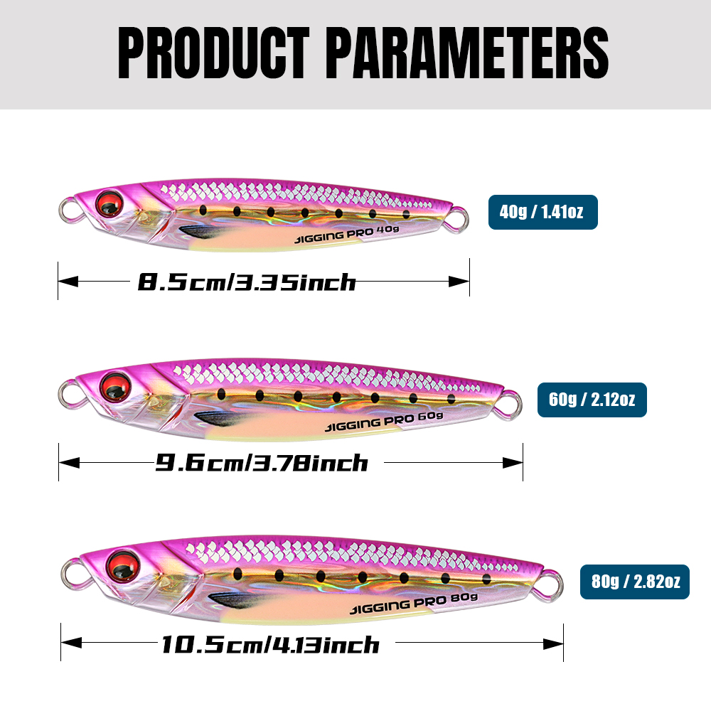 JIGGING PRO 40g 60g 80g Shore  - 3D Printing Lure review and price