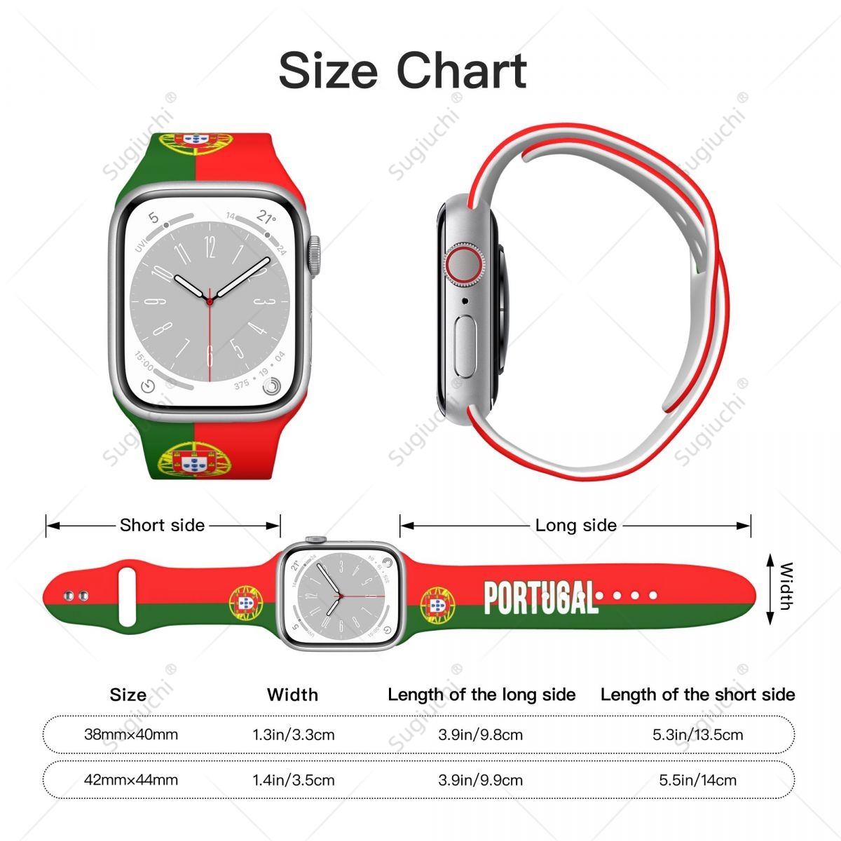 Unisex Portugal Flag 3D Printi - 3D Printing Watch review and price