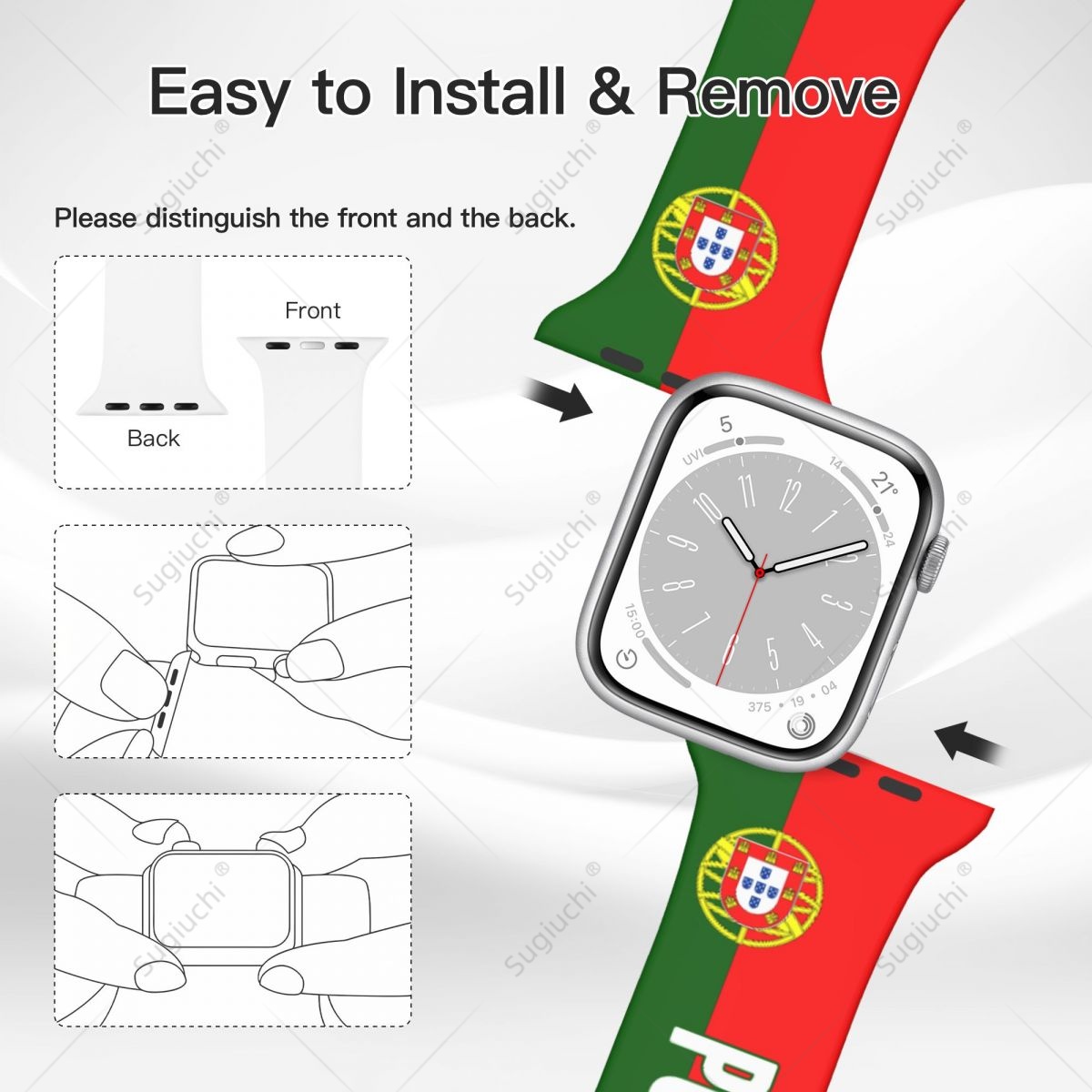 Unisex Portugal Flag 3D Printi - 3D Printing Watch review and price
