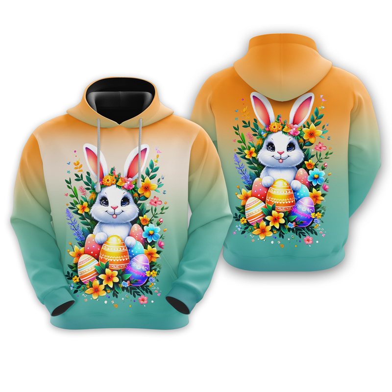 Easter Rabbit 3D Print Hoodies - 3D Printing Rabbit review and price